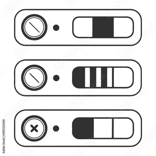 Toggle switch and slider controls interface elements user interface