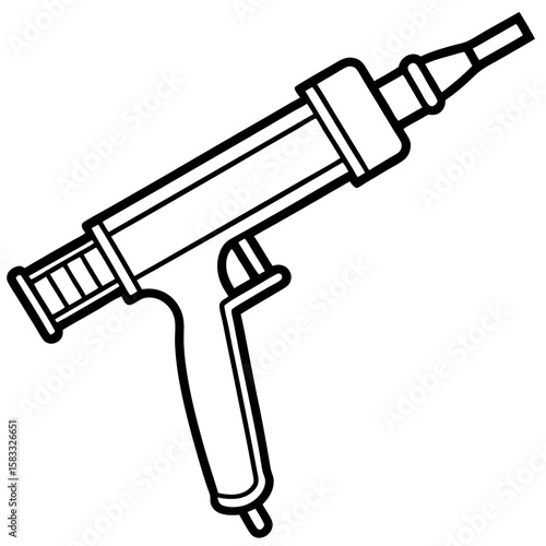 Caulking Tool Outline Vector Design