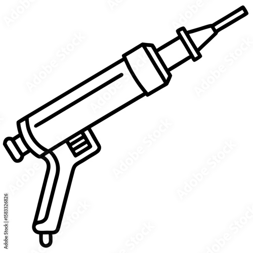 Caulking Tool Outline Vector Design
