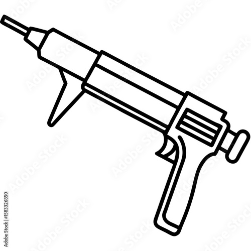 Caulking Tool Outline Vector Design