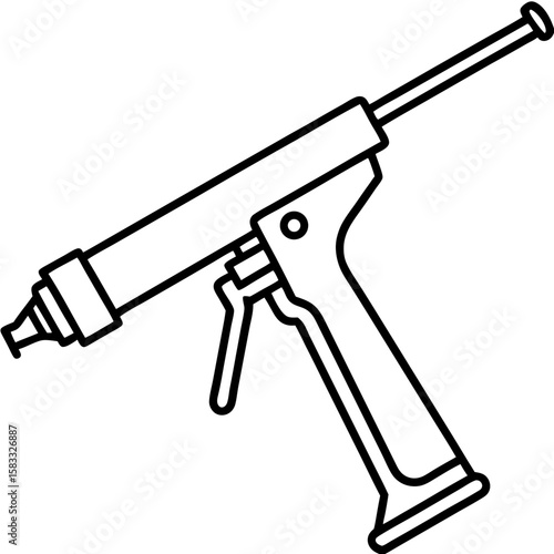 Caulking Tool Outline Vector Design