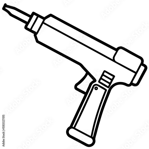 Caulking Tool Outline Vector Design