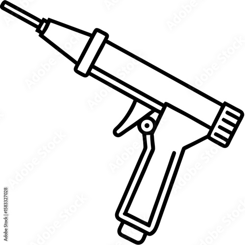 Caulking Tool Outline Vector Design