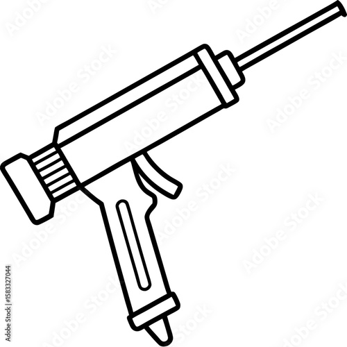 Caulking Tool Outline Vector Design