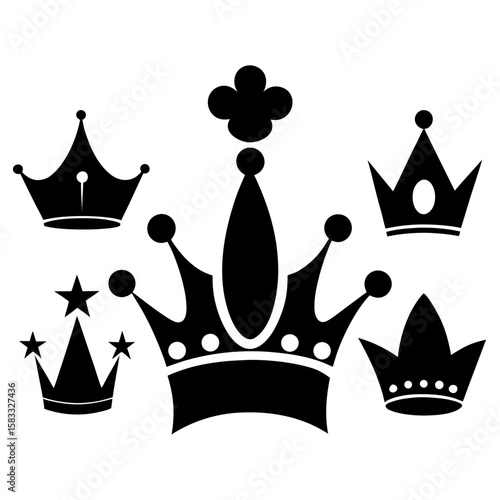 Royal crowns collection regal symbols monarchy