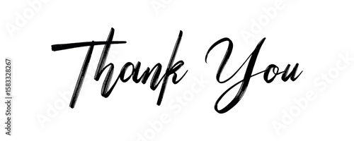 Thank You. Hand lettering Thank You for holiday Thanksgiving Day, vintage graphic, banner, poster. Greeting card calligraphy thank you, postcard for holiday Thanksgiving Day