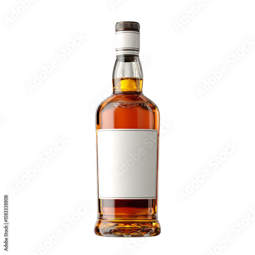 whiskey bottle and glass