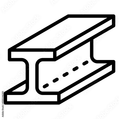 Steel Beam  Icon Element For Design