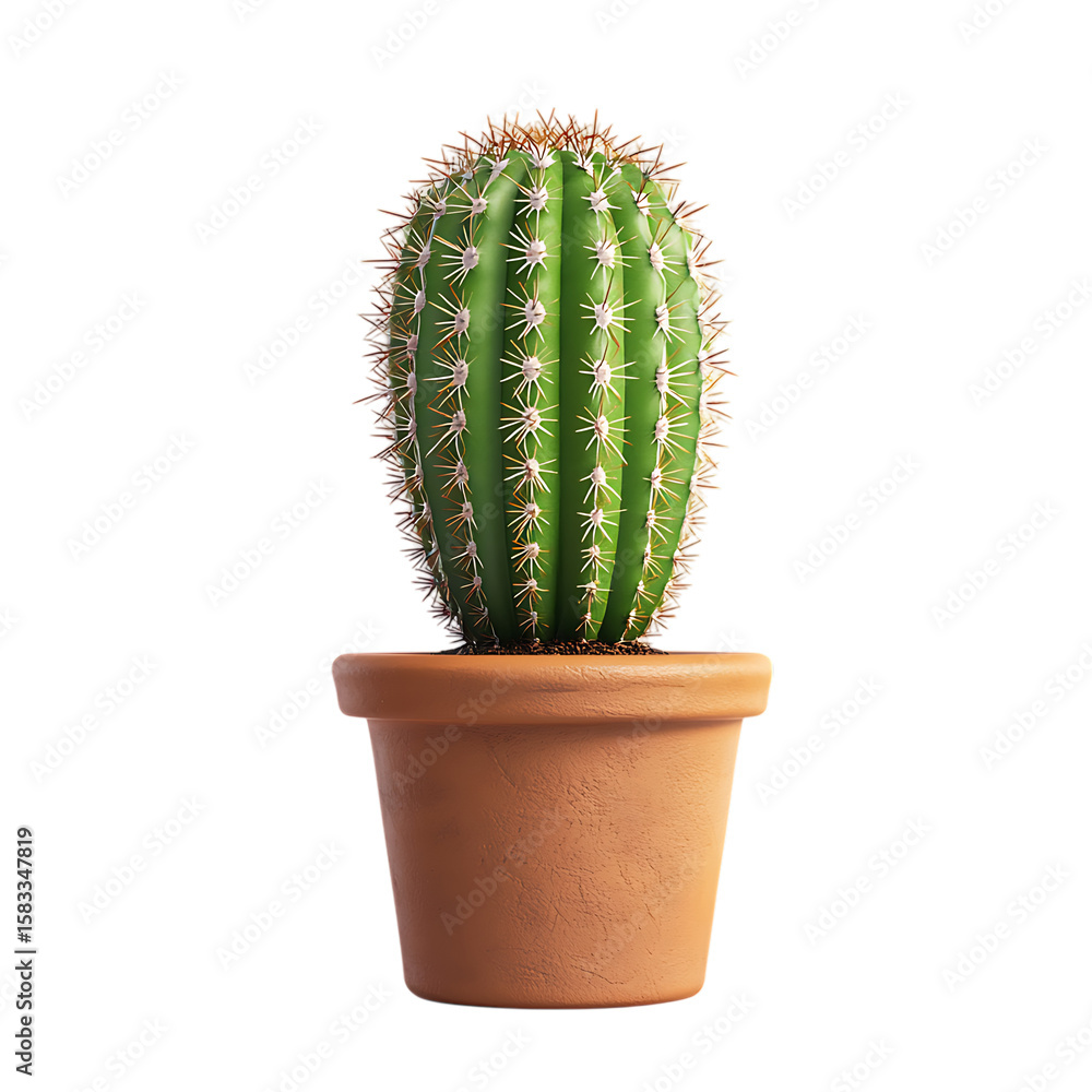 Stunning Potted Cactus A Vibrant Desert Plant On Transparent Background Stunning Potted Cactus A Vibrant Desert Plant On Transparent Background