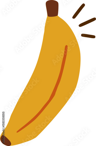 Vibrant Yellow Banana Fruit Illustration Design