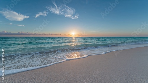 Fototapeta Naklejka Na Ścianę i Meble -  Immerse yourself in the peaceful vibes of this beautiful oceanfront landscape.