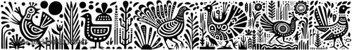 Hand-Drawn Sage Grouse Illustration, Grassland Bird Tribal Folk Art Style Vector for Prairie Wildlife Themes Design