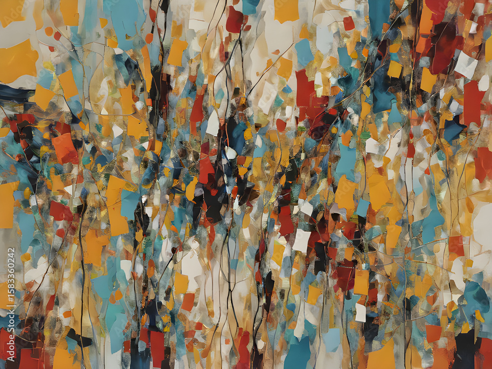 Naklejka premium Modern abstract nine-height art painting abstract texture background
