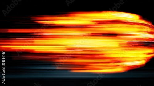 Fiery motion abstract with vibrant orange streaks