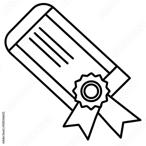 black and white diploma with ribbon clip art preview