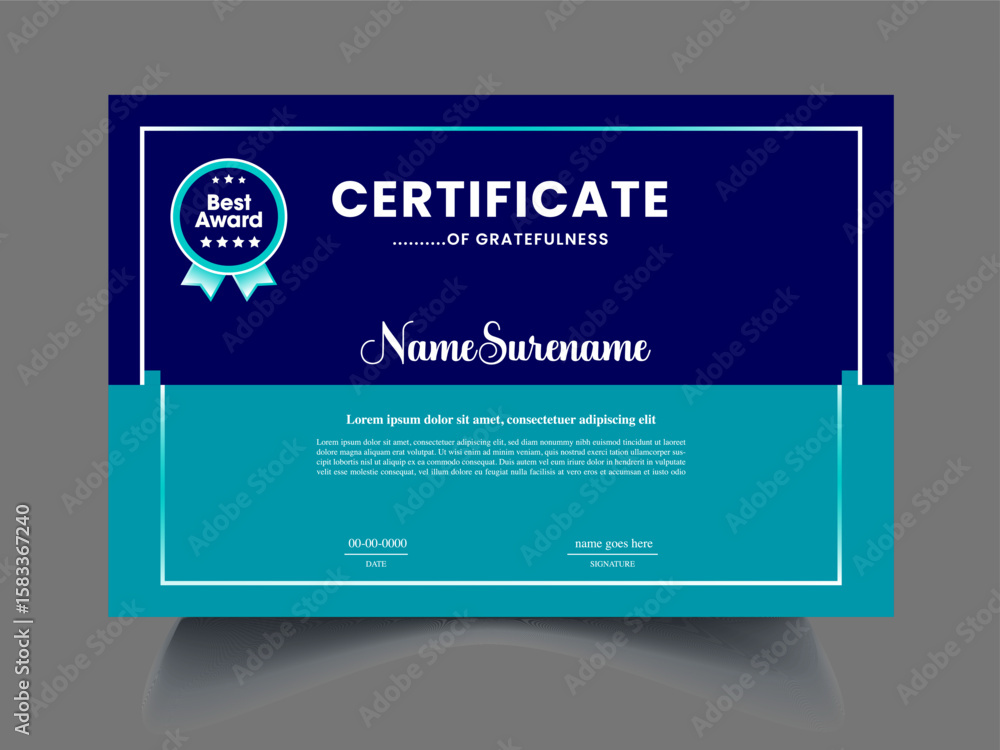 Obraz premium Certificate design sample for create professional certificate