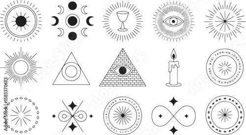 Astrology Spiritual Symbols Clip Art