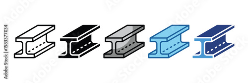 Steel Beam  Icon Element For Design