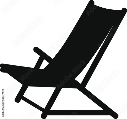Chaise longue isolated on white background simple clean design