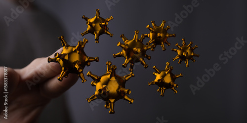 High-quality 3D render of g...