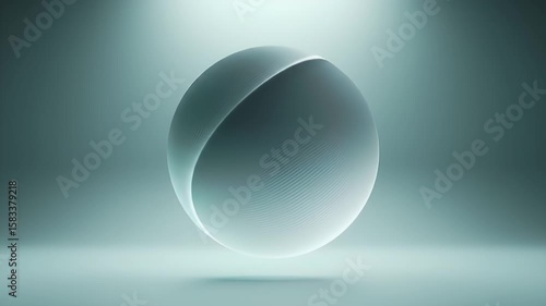 Sleek Abstract Sphere Logo with Muted Colors in a Smooth Reflective Style for Modern Tech Company on Clean Background