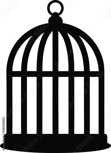 A 3D render of an antique golden birdcage with its door open, symbolizing both confinement and the potential for freedom, isolated on white