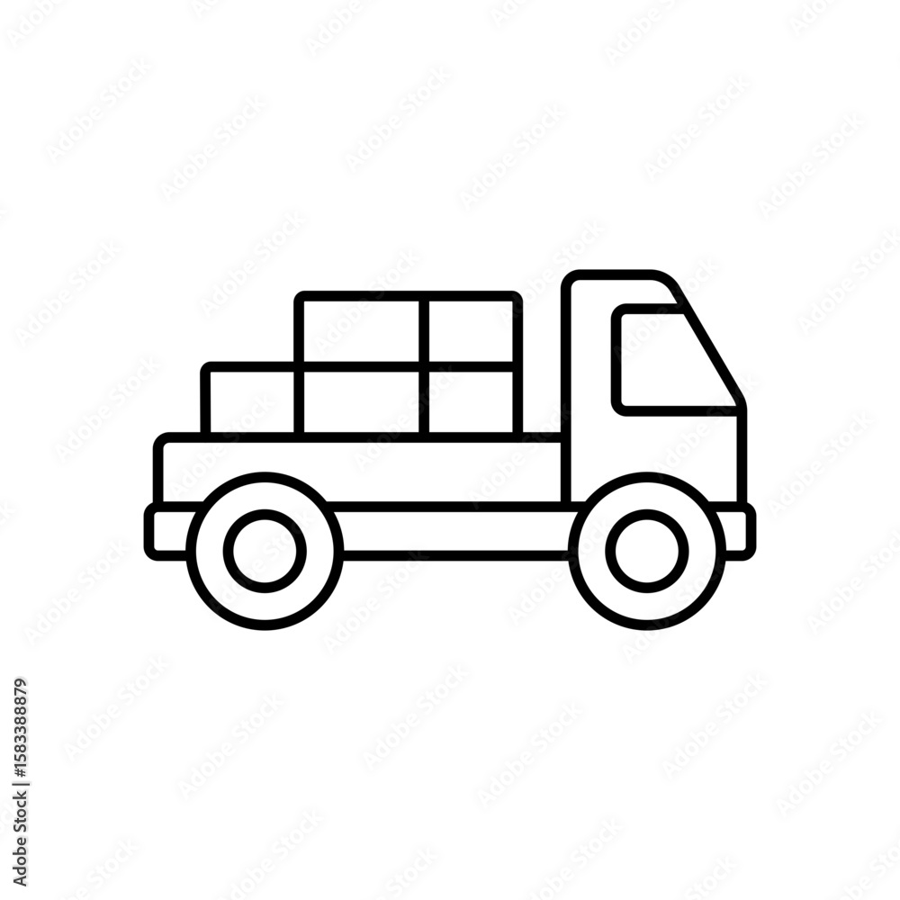 Logistics Delivery Shipping Transport Line Icon Logistics Delivery Shipping Transport Line Icon