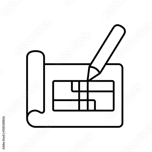  Home Project Renovation Improvement Line Icon