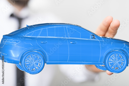 Futuristic car design conce...