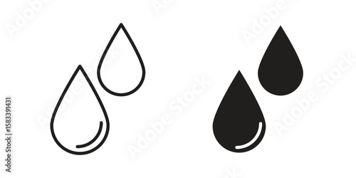 Water drop icon vector illustration. Flat design. Graphic design vector symbols.