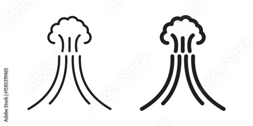 Volcano icon vector illustration. Flat design. Graphic design vector symbols.