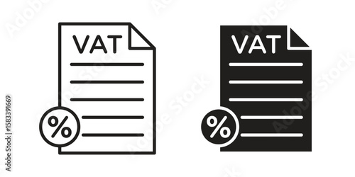 Value added tax VAT icon vector illustration. Flat design. Graphic design vector symbols.