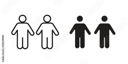 Twin icon vector illustration. Flat design. Graphic design vector symbols.