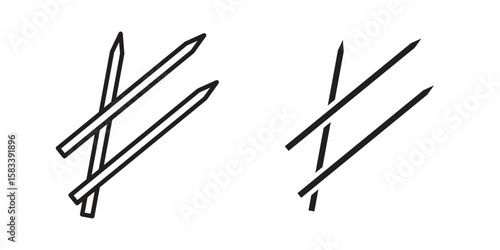 Toothpick icon vector illustration. Flat design. Graphic design vector symbols.