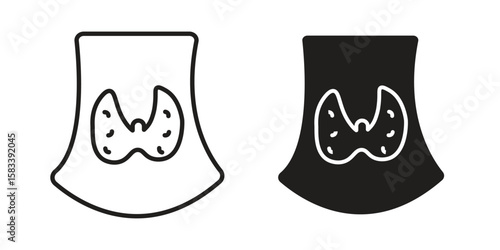 Thyroid icon vector illustration. Flat design. Graphic design vector symbols.