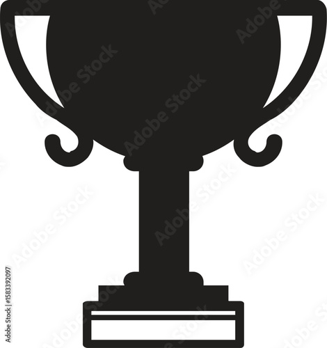 trophy icon in trendy flat style