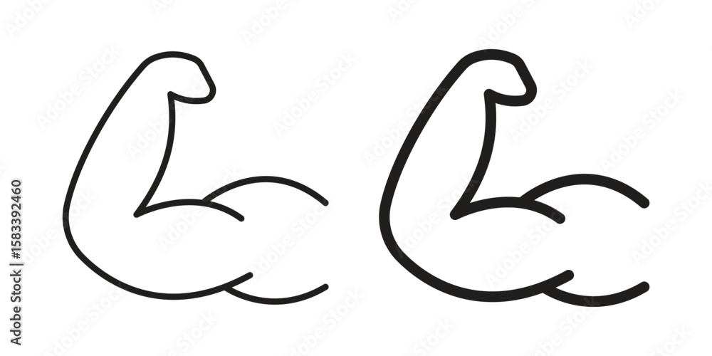 Fototapeta premium Strong arm icon vector illustration. Flat design. Graphic design vector symbols.