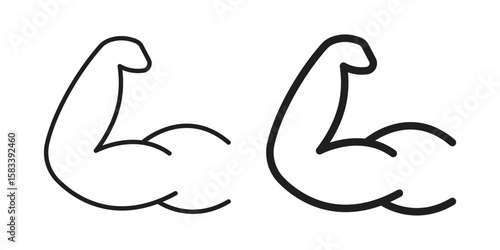 Strong arm icon vector illustration. Flat design. Graphic design vector symbols.