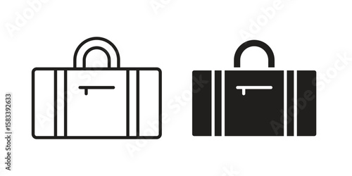 Sports bag icon vector illustration. Flat design. Graphic design vector symbols.