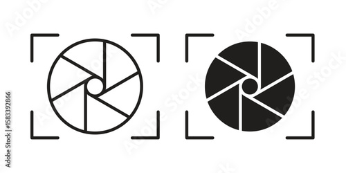 Shutter icon vector illustration. Flat design. Graphic design vector symbols.