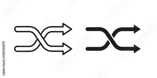 Shuffle icon vector illustration. Flat design. Graphic design vector symbols.