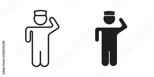 Salute icon vector illustration. Flat design. Graphic design vector symbols.