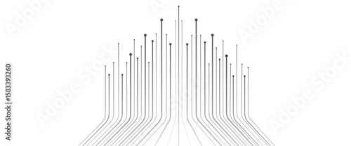 Vector Hi tech speed digital abstract connecting lines and dots technology background