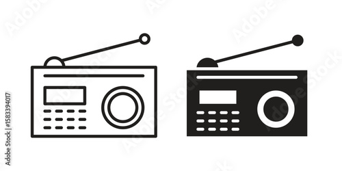 Radio icon vector illustration. Flat design. Graphic design vector symbols.