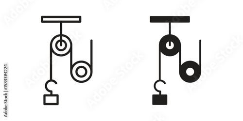 Pulley icon vector illustration. Flat design. Graphic design vector symbols.