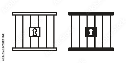 Prison icon vector illustration. Flat design. Graphic design vector symbols.