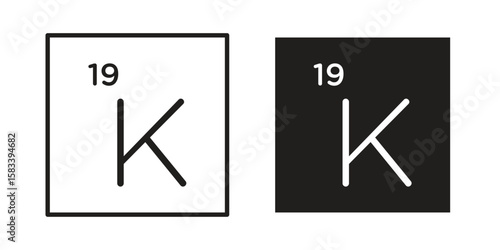 Potassium icon vector illustration. Flat design. Graphic design vector symbols.