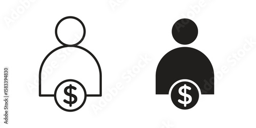 Personal loan icon vector illustration. Flat design. Graphic design vector symbols.
