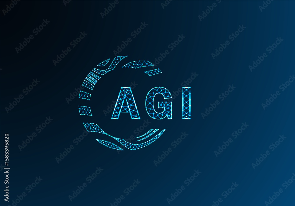 Fototapeta premium AGI low poly letter logo vector design. AGI lower poly logo design. AGI unique low poly logo design.