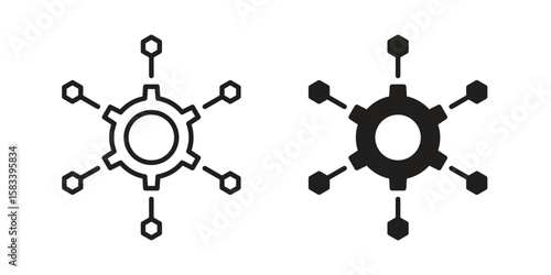 Microservices icon vector illustration. Flat design. Graphic design vector symbols.